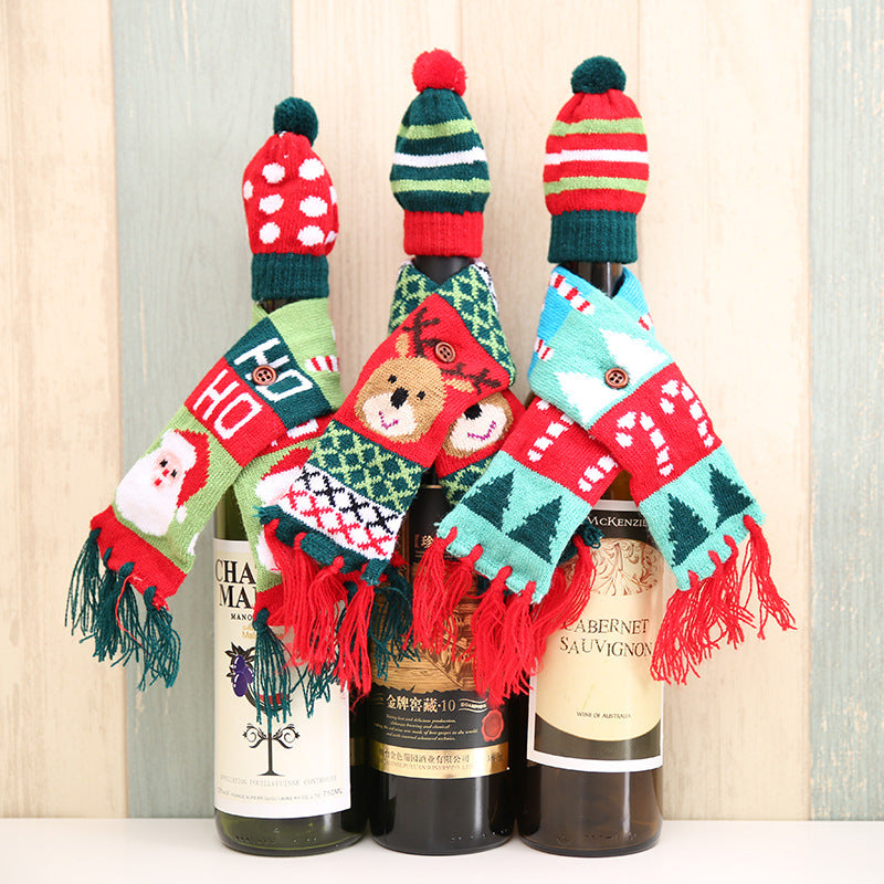 Wholesale New Christmas Hats, Scarves, Wine Bottle Decorations